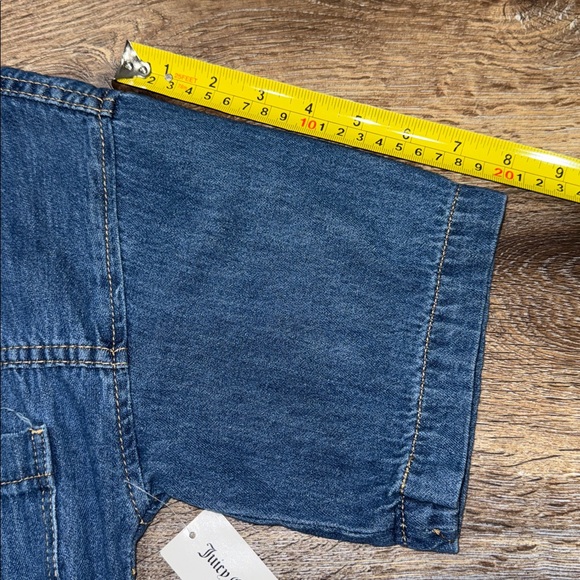 NWT Juicy Couture Medium Washed Belted Romper with Pink All Over Scarf Size S - Picture 14 of 15